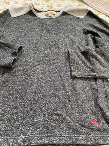 TOMMY BAHAMA Men's Charcoal Gray Pullover Sweatshirt Fleece Lined Size Medium - Picture 1 of 6