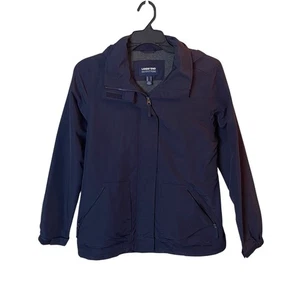 Giacca Lands End uomo media nera full zip cappuccio fodera pile softshell pioggia - Foto 1 di 5