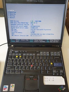 IBM ThinkPad T43 Retro Laptop Intel Pentium M Processor @1.86Ghz 1GB RAM No HDD - Picture 1 of 9