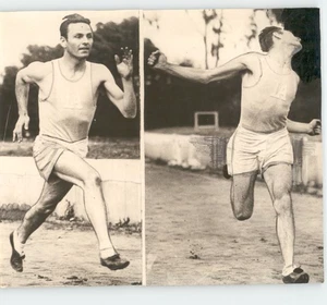 LA High School Track & Field Sprint Finish Line LOMBARDI FRANK 1928 Press Photo - Picture 1 of 2