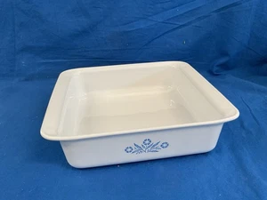 CorningWare CORNFLOWER 8 X 8 X 2 Square Baking Pan 2 Quart P-322 VTG USA - Picture 1 of 4