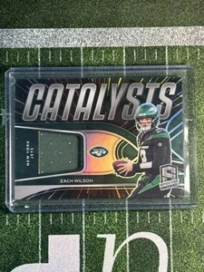 Zach Wilson Jersey Patch /75 | 2022 Spectra #CAT-ZWI Catalysts Hyper Prizm Jets - Picture 1 of 3