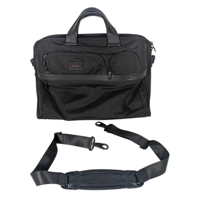 Tumi Alpha 2 Compact Large Screen Briefcase Laptop Bag Nylon Black 26114D2 - Image 1 of 4