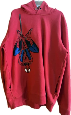 COACH X Spiderman MARVEL Red Mens Hoodie Size LARGE Excellent Pre-Owned - Image 1 of 4