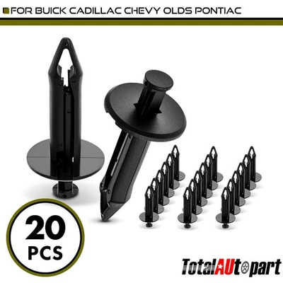 20Pcs 11.11 mm Nylon Bumper Fascia Retainer Fasteners Push-Type for Saturn Buick - Image 1 of 4