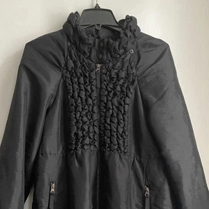 Anna Sui Women’s Black Puffer Coat Large Lightweight Gathered for Target - Picture 1 of 14