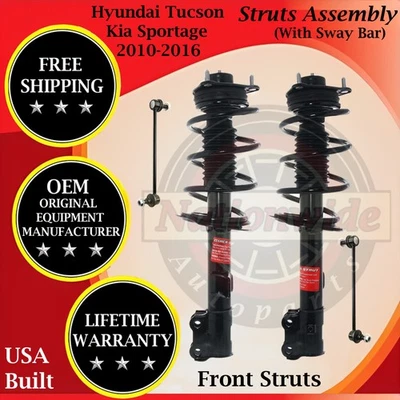 Monroe OEM Front Struts W/ Sway Bar For 2010-2016 Hyundai Tucson/Kia Sportage - Изображение 1 из 4