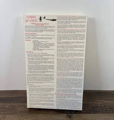 Murder She Wrote Board Game Angela Lansbury Replacement Insert Instruction Piece - Image 1 of 2