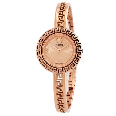 Reloj Versace La Greca de cuarzo con esfera de oro rosa para dama VE8C00424 Foto 1 de 3