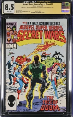 Secret Wars 11  CGC 8.5  Signed by Mike Zeck,  John Beatty & Jim Shooter - Image 1 of 4