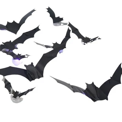 For Halloween Wall Decor 3D Bats with Illuminated Features for Ambiance - Image 1 of 4