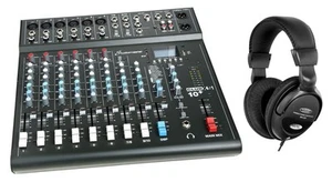 Studiomaster Club XS 10+ 8-Kanal Mixer Set 10 Eingänge DSP Fußschalter Kopfhörer - Bild 1 von 6