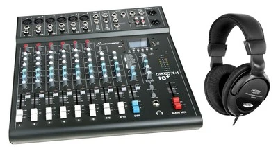 Studiomaster Club XS 10+ 8-Kanal Mixer Set 10 Eingänge DSP Fußschalter Kopfhörer - Bild 1 von 4