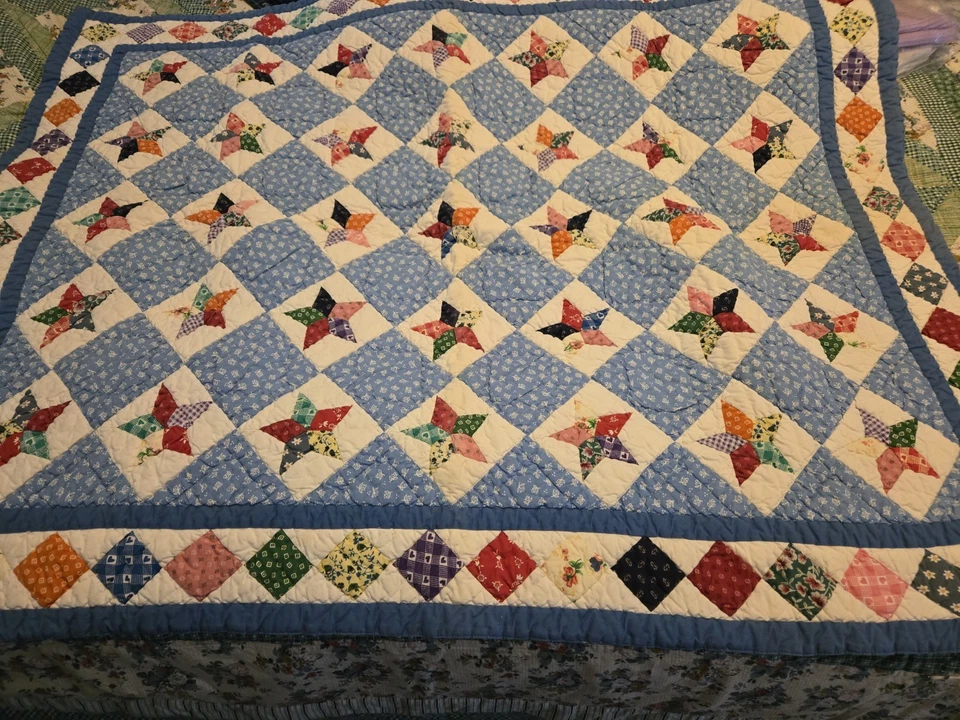 Edredón de retazos Hearthsong 51" x 30" patrón de estrellas ENVÍO GRATUITO Foto 1 de 3