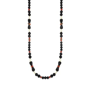 NIVY Collana onice nero e corallo rosso lunga - Gabrielle - CARP0703#G - Foto 1 di 2