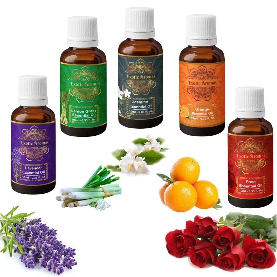 Exotic Aromas Essential Oil Lavender Oil Lemongrass Oil Or 3 More Pack of 5 AU - Image 1 of 4