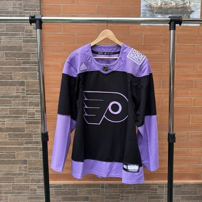 Authentic Adidas Philadelphia Flyers | Blank Hockey Fights Cancer Jersey Sz 50 - Image 1 of 4