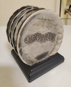 Caterpillar Centennial 100 Years Aluminum Coaster Set Employee Gift 2025 - Picture 1 of 10