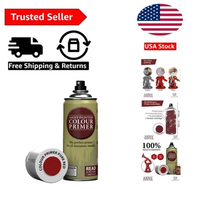 High Coverage Pure Red 400 mL Spray Primer - Matte Finish for All Miniatures - Image 1 of 4