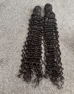 30 In Deep Wave Curly Brazilian Virgin Hair (3 Bundle Package) 26/28/30 - Picture 1 of 7