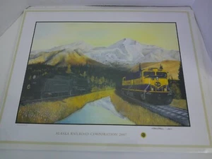 Póster artístico firmado 18x24 William Art Chase Alaska Railroad Corp 2007 AAR - Imagen 1 de 4