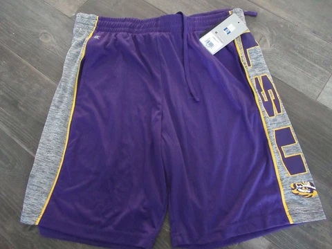 LSU Tigers Colosseum Shorts Youth Large 16-18 nwt Free Ship Cover