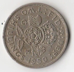 1950 | Two Shillings | Great Britain | George VI | w/o 'IND:IMP' | KM# 878 - Bild 1 von 2