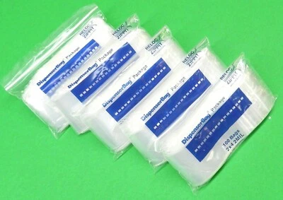 2 x 4 Zip Seal Bags Clear Poly Bag Zippit Seal Bags 2mil Reclosable 500PCS - Image 1 of 4