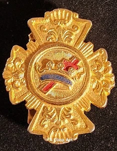 Knights Templar Red Cross Masonic In Hoc Signo Vinces Vintage Belt Buckle. B52 - Picture 1 of 4