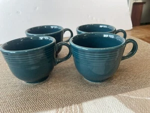 Lot Of 4 FIESTA JUNIPER Round Ring Handle Mug (2) Tea Cups HLC 2000 - Picture 1 of 4