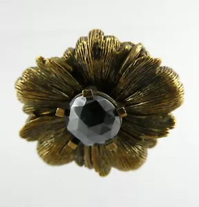 Anello Vintage Stephen Dweck Bronzo Sfaccettato Fiore Ematite Misura 7 21,4g Floreale - Foto 1 di 21