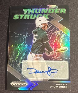 2022 Panini Prizm Draft Picks Druw Jones Thunder Struck RC Silver Prizm Auto SP