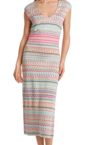 Marc Cain Multicoloured Knit Dress V- Neck Size N3 Uk 12 New - Picture 1 of 6