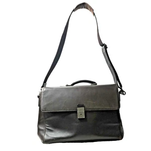 Messenger Bag Dark Brown Calvin Klein Business Genuine Soft Leather Briefcase - Picture 1 of 11