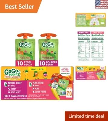 Fruit & veggieZ Applesauce Variety Pack: Unsweetened Kids Snacks, 20 Pouches - Image 1 of 4