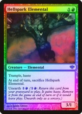 Hellspark Elemental FOIL Conflux HEAVILY PLD Red Uncommon MAGIC CARD ABUGames