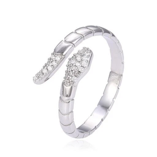 Anello Donna Trova Gioielli 7759-B In Argento Tipo Serpente Con Zirconi - Immagine 1 di 1