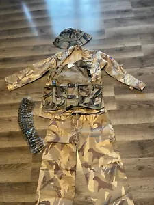 Child Kids US Soldier Costume Size M Camo with shirt,vest,hat,pants and fake amm - Picture 1 of 2