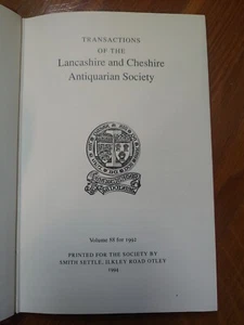 Lancashire And Cheshire Antiquarian Society Volume 88 1992 - Imagen 1 de 4