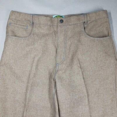 Habands Fit-Forever Men's Size 36 Pants Brown Adjustable Waist Blue Threading  - Image 1 of 4