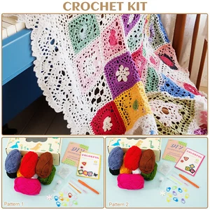 Beginner Crochet Kit Complete Crochet Starter Kit with 8 Yarns Step by DeFui IKI - Picture 1 of 22