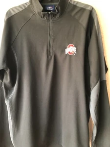 Pullover de golf Proplayer para hombre, mangas largas, mediano, negro, emblema del estado de Ohio - Imagen 1 de 5