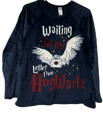Camisa para dormir Harry Potter cómoda polar súper suave manga larga niñas talla XL 16-18 Foto 1 de 4
