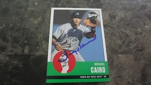 2001 UPPER DECK VINTAGE MIGUEL CAIRO  AUTOGRAPHED BASEBALL CARD  - Picture 1 of 2