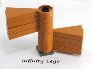 8 LEGO Medium Dark Flesh Staircase Spiral Riser Steps (40243 78131) - 8 Pieces - Picture 1 of 2