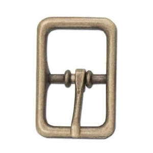 Tandy Leather Center Bar Belt and Strap Buckle 3/4" Antique Brass - Picture 1 of 1