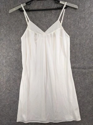 Ночная рубашка Cabernet женская маленькая цвета слоновой кости атласная сменная шифоновая отделка с регулируемыми ремнями - Изображение 1 из 4