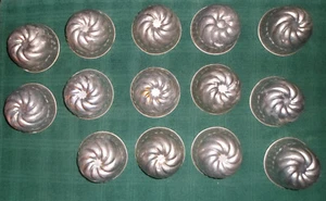 Vintage Aluminum 14 Molds Turks Head Jello Molds Various Shapes - Picture 1 of 3