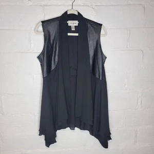 Joseph Ribkoff Women's Size 8 Vest Cardigan Open Front Black - Picture 1 of 3