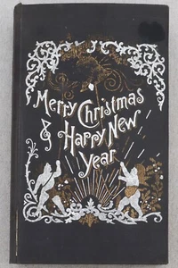 Antique 1891 92 Merry Christmas Brand Book Shaped Cigar Box Schumacher Ettlinger - Picture 1 of 8